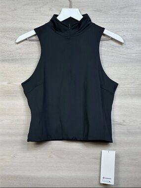 NEW LULULEMON Tight-Fit Lined Half-Zip Tank Top Black 2023 Style W1EADS Small